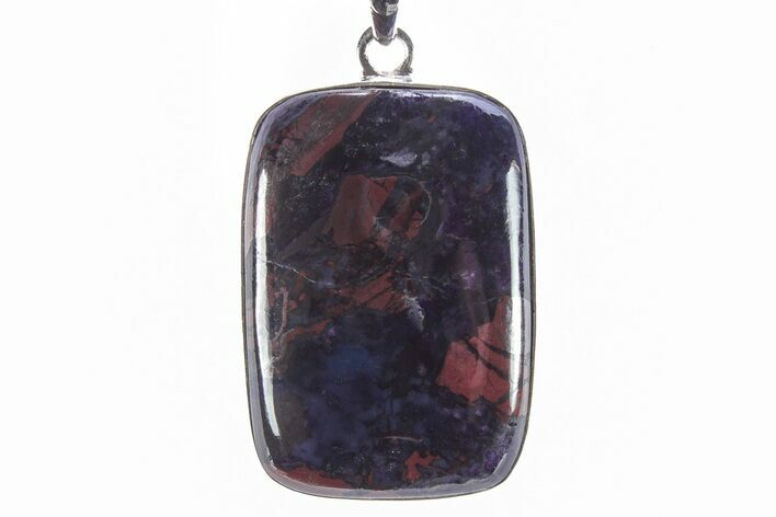 Polished Sugilite & Richterite Pendant - Sterling Silver #246755